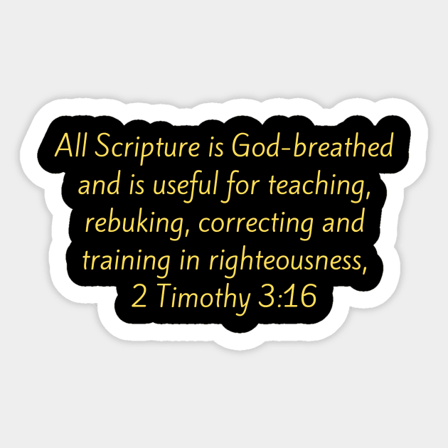 Bible Verse 2 Timothy 3:16 Sticker by Prayingwarrior